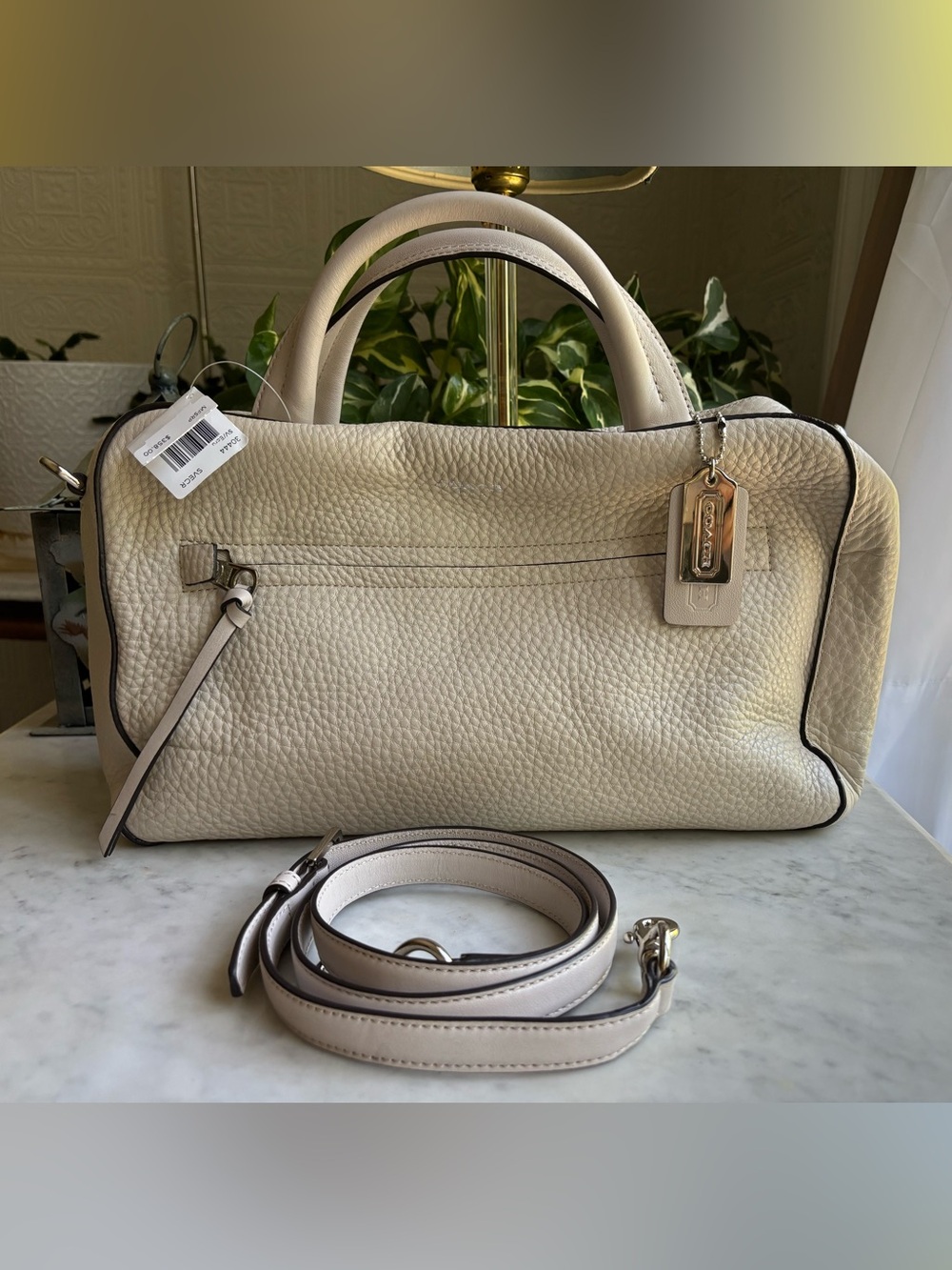 NWT Coach Bleecker Toaster Satchel in Ecru
